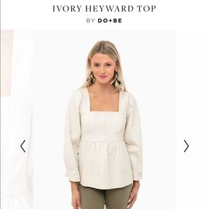 Tuckernuck Ivory Hayward Top by Do+Be